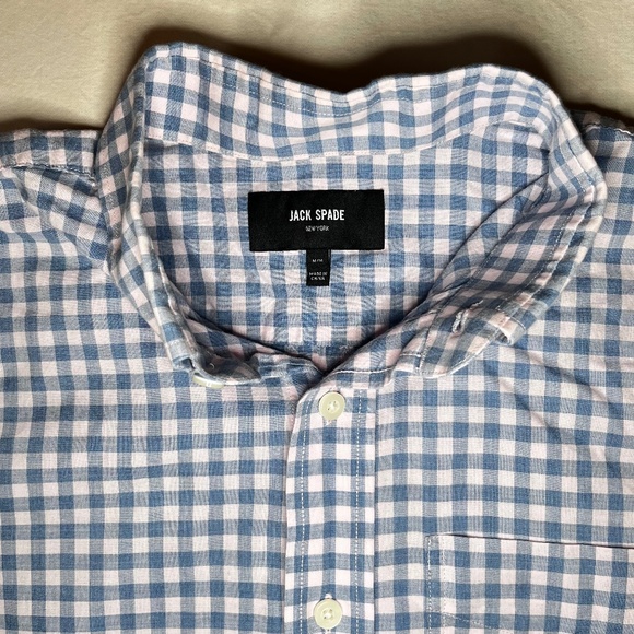 Jack Spade Button Down Shirt, Short Sleeve, Size M - Picture 4 of 8
